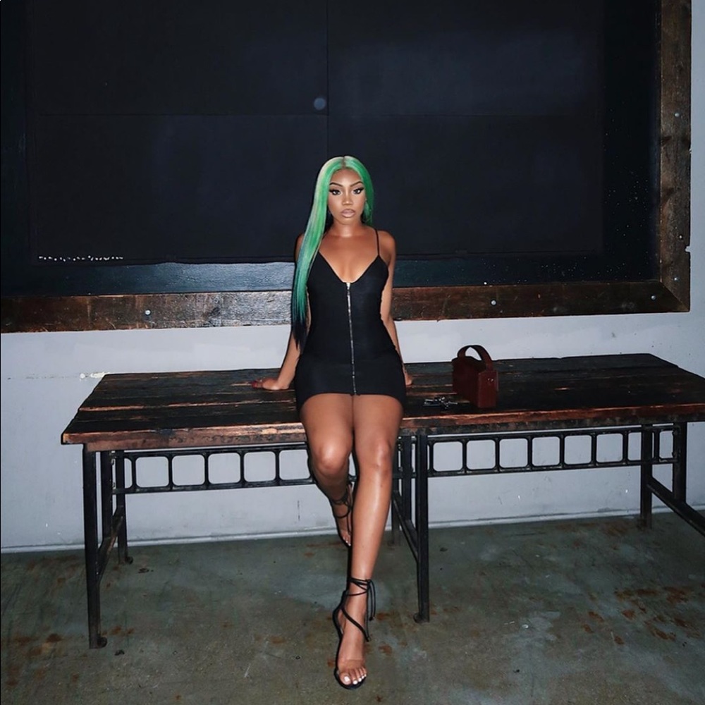 Sexy black mini dress